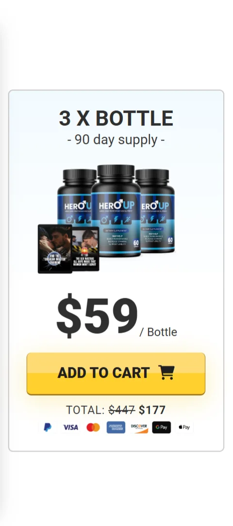 HeroUP™ 3 bottles pricing